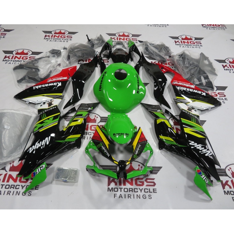 Fairing kit for a Kawasaki Ninja ZX6R 636 (2019-2023) Green, Black, Yellow, White, Red No Seat Cowl No Bolt Kit No Tank