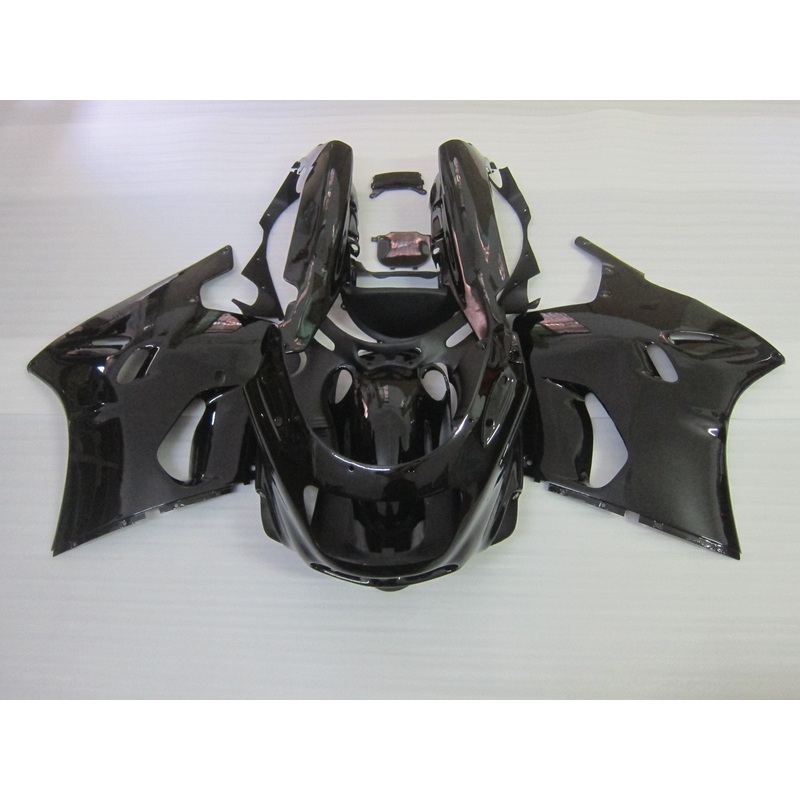 Fairing Kit for a Kawasaki ZX-11 / ZZR1100 C Model (1990-1992) Black Clear Windscreen: Free Bolt Kit: No
