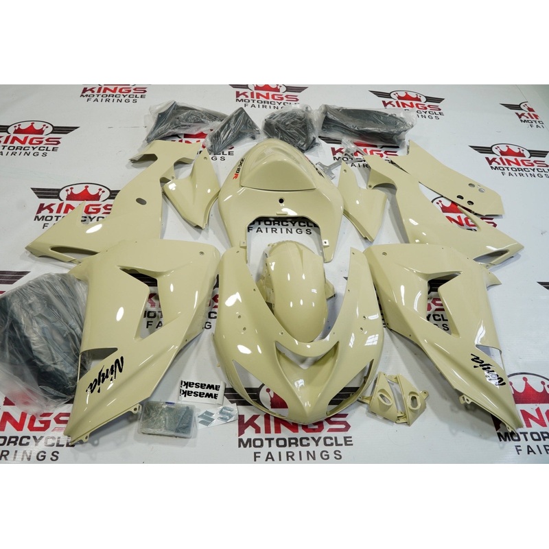 Fairing Kit For A Kawasaki ZX10R (2006-2007) Desert Tan & Black Clear Windscreen: Free No Seat Cowl No Bolt Kit