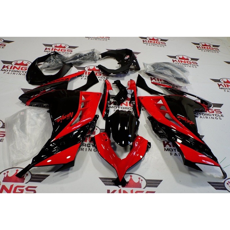 Fairings for Kawasaki Ninja 300 (2013-2024) Red, Black No Tank No Seat Cowl No Bolt Kit