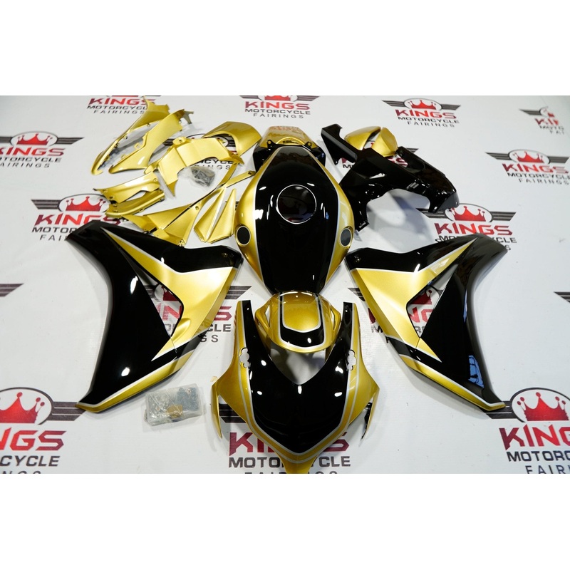 Honda CBR1000RR (2008-2011) Black & Gold Fairings No Seat Cowl No Bolt Kit No Tank
