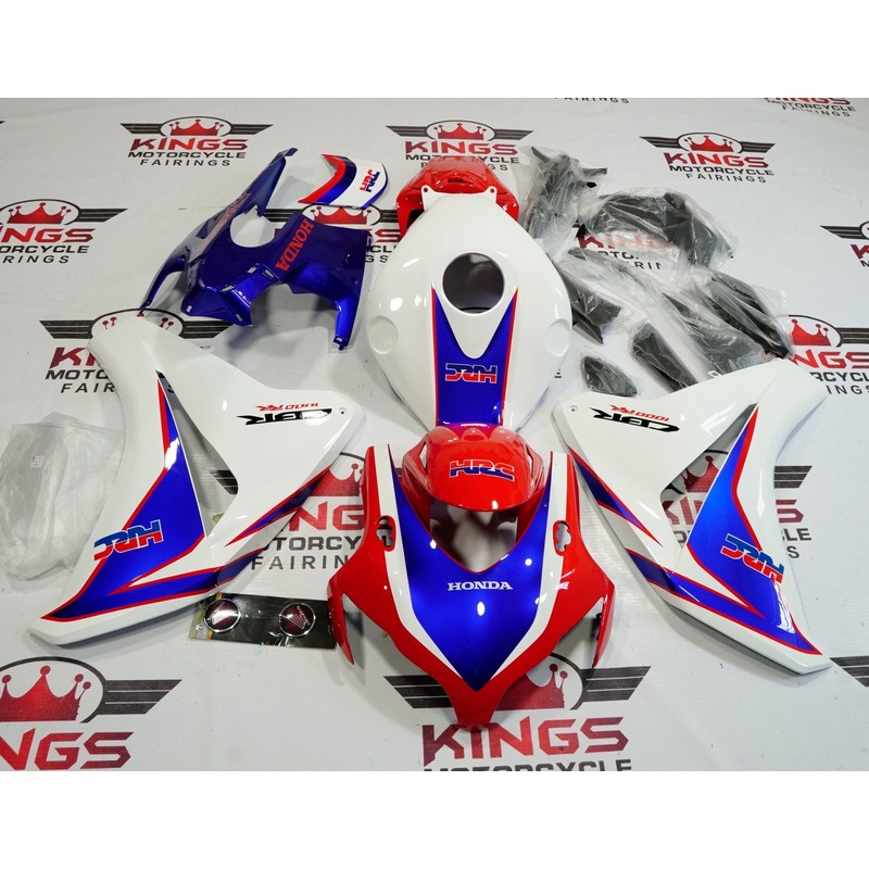 Honda CBR1000RR (2008-2011) White, Red & Blue HRC Fairings No Seat Cowl No Bolt Kit No Tank