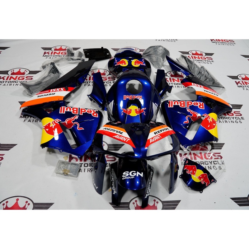 Honda CBR600RR (2005-2006) Dark Blue Red Bull Fairings No Seat Cowl No Bolt Kit No Tank