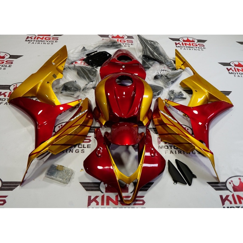 Honda CBR600RR (2007-2008) Dark Red & Gold Fairings No Seat Cowl No Bolt Kit No Tank