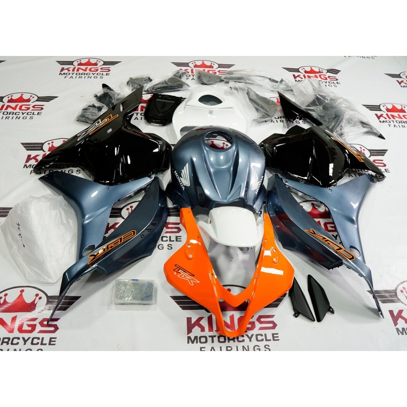 Honda CBR600RR (2009-2012) Gray, Black, Orange & White Fairings No Seat Cowl No Bolt Kit No Tank