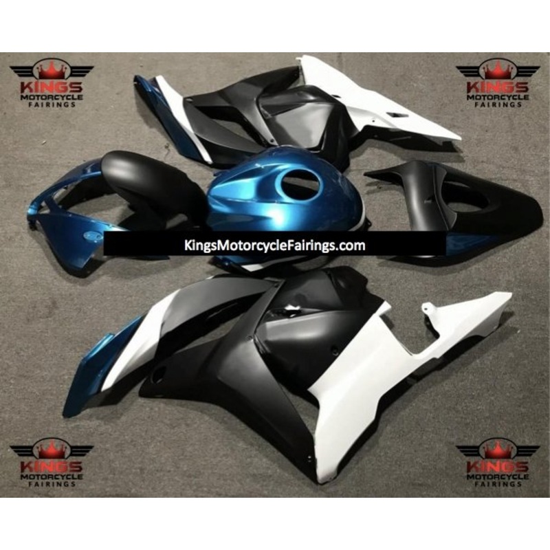 Honda CBR600RR (2009-2012) Matte Black, Blue & White Fairings No Seat Cowl No Bolt Kit No Tank