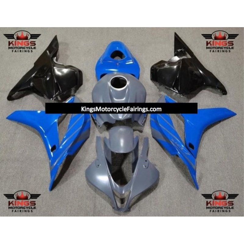 Honda CBR600RR (2009-2012) Matte Gray, Blue & Black Fairings No Seat Cowl No Bolt Kit No Tank
