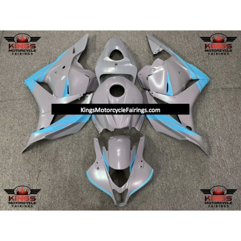 Honda CBR600RR (2009-2012) Matte Nardo Gray & Light Blue Fairings No Seat Cowl No Bolt Kit No Tank