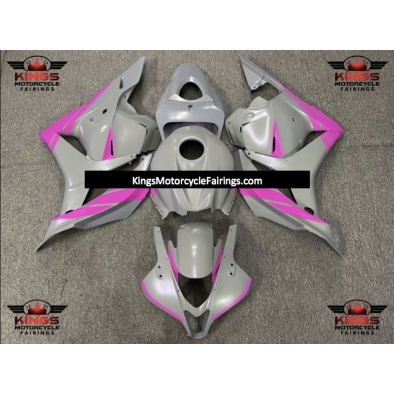 Honda CBR600RR (2009-2012) Matte Nardo Gray & Pink Fairings No Seat Cowl No Bolt Kit No Tank