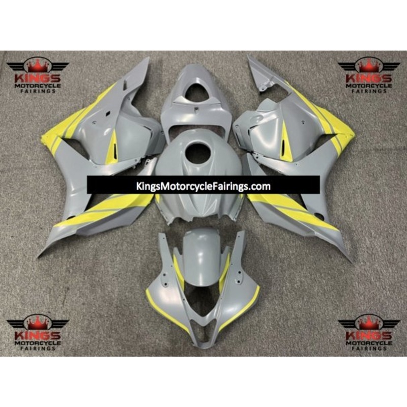 Honda CBR600RR (2009-2012) Matte Nardo Gray & Yellow Fairings No Seat Cowl No Bolt Kit No Tank