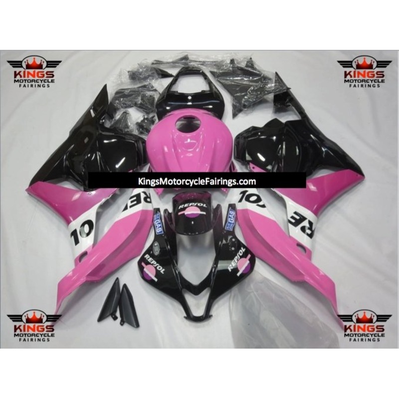 Honda CBR600RR (2009-2012) Pink, Black & White Repsol Fairings No Seat Cowl No Bolt Kit No Tank