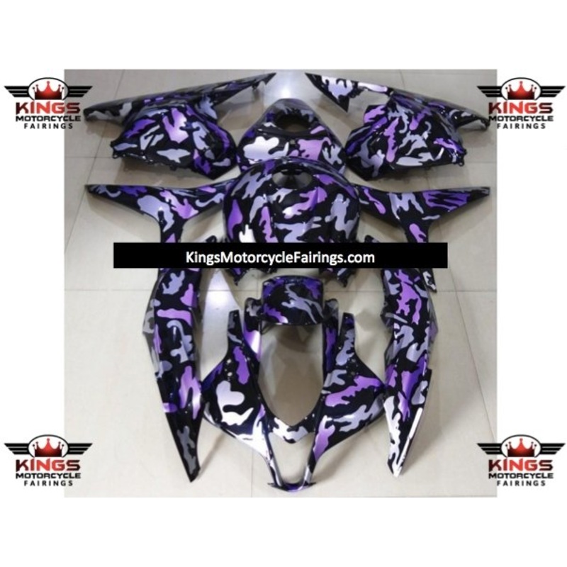 Honda CBR600RR (2009-2012) Purple, Black Camouflage Fairings No Seat Cowl No Bolt Kit No Tank