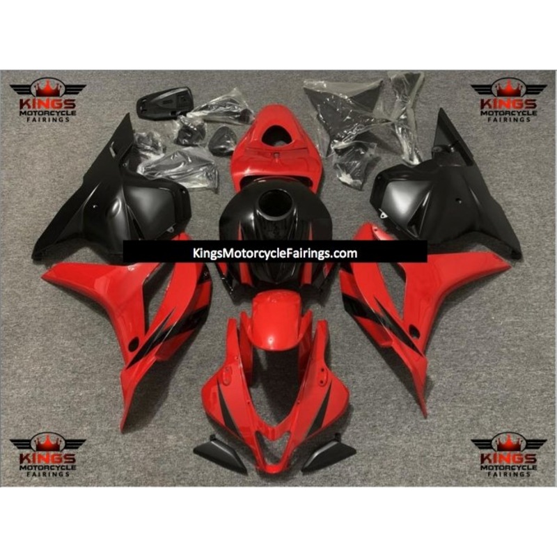 Honda CBR600RR (2009-2012) Red & Matte Black Fairings No Seat Cowl No Bolt Kit No Tank