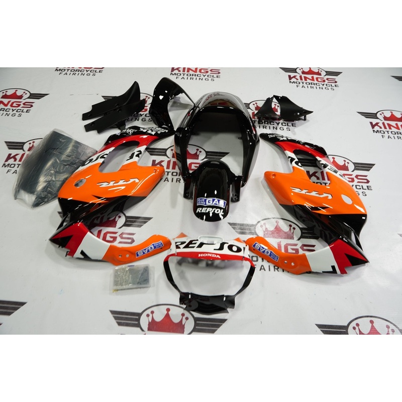 Repsol 1997-2005 Honda VTR1000F Fairings Repsol Clear (Injection Mold) Select Bolt Kit