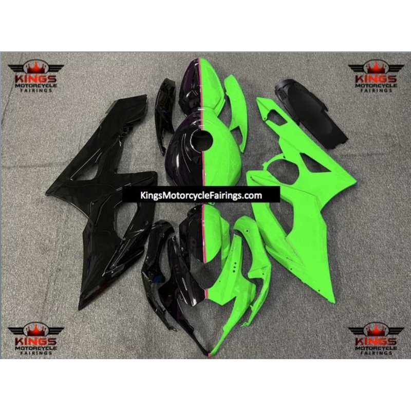 Suzuki GSXR1000 (2005-2006) Black, Green & Pink Split Fairings No Seat Cowl No Bolt Kit No Tank