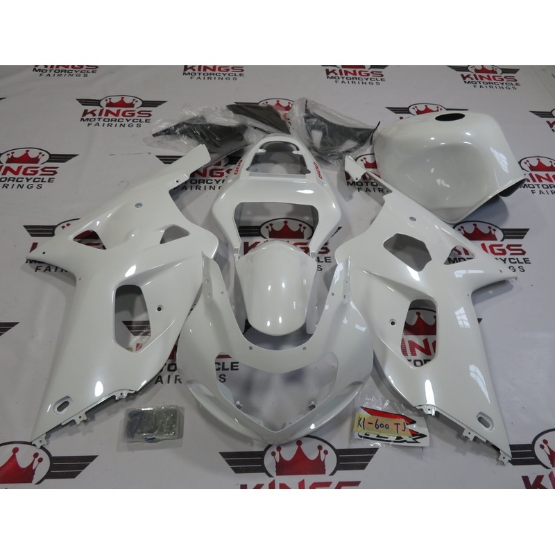 Suzuki GSXR600 (2000-2003) Pearl White, Red Fairings No Seat Cowl No Bolt Kit No Tank