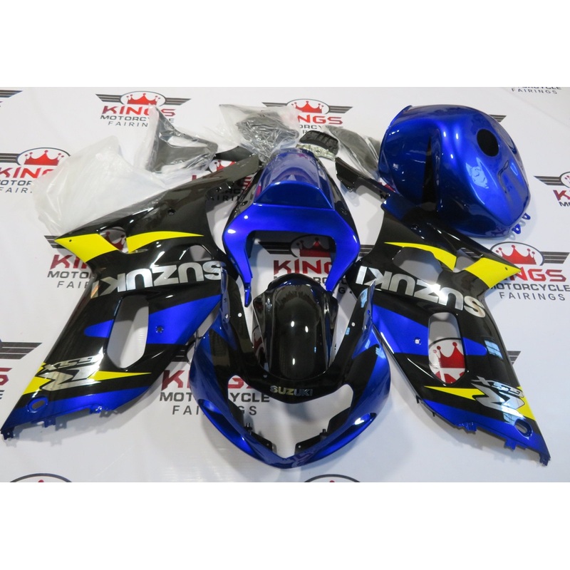 SUZUKI GSXR750 (2000-2003) BLUE, BLACK & YELLOW FAIRINGS No Seat Cowl No Bolt Kit No Tank