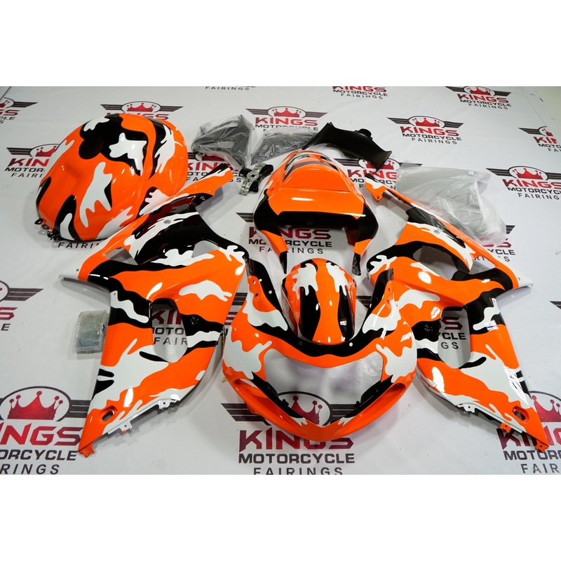 Suzuki GSXR750 (2000-2003) Camouflage Orange, Black & White Fairings No Seat Cowl No Bolt Kit No Tank