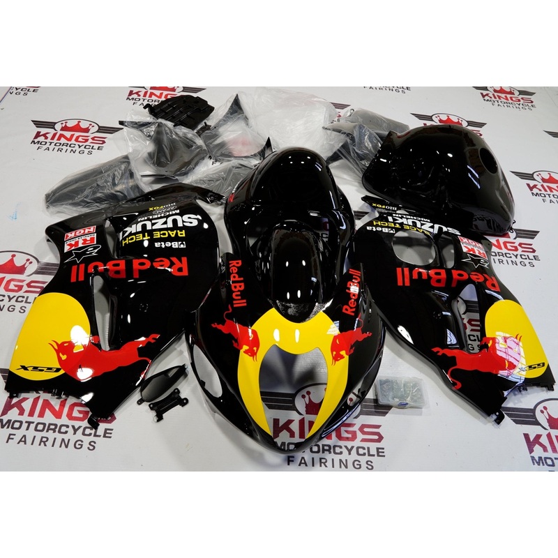 Suzuki Hayabusa (1999-2007) Black RedBull Fairings No Seat Cowl No Bolt Kit No Tank