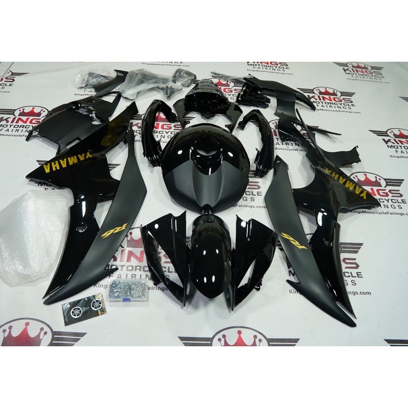 Yamaha YZF-R6 (2008-2016) Black, Matte Black, Gold Fairings No Seat Cowl No Bolt Kit No Tank