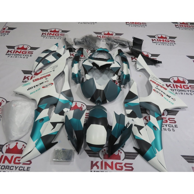 Yamaha YZF-R6 (2008-2016) Green Camouflage Fairings No Seat Cowl No Bolt Kit No Tank