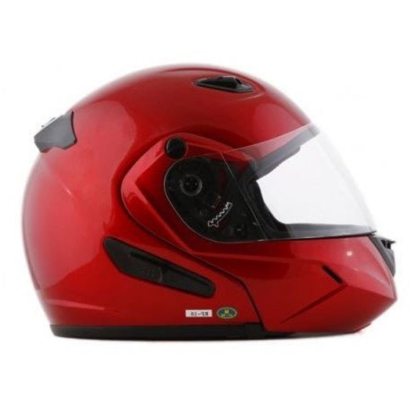 Double Retractable Visor Modular Red Kings Motorcycle Helmet – RF18BG XS