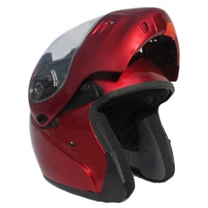 Full Face Modular Dark Red Kings Motorcycle Helmet – MODBG XS