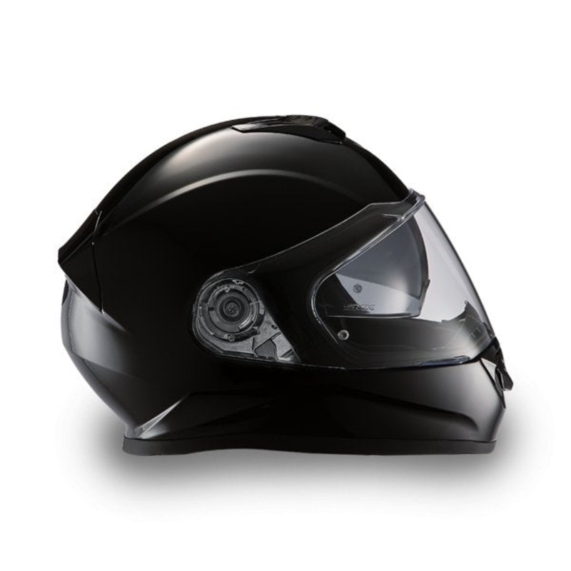 GLOSS BLACK DAYTONA DETOUR MOTORCYCLE HELMET – DE1A XS