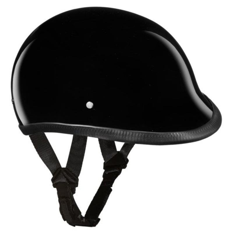 GLOSS BLACK HAWK POLO MOTORCYCLE HELMET – H1A XXS