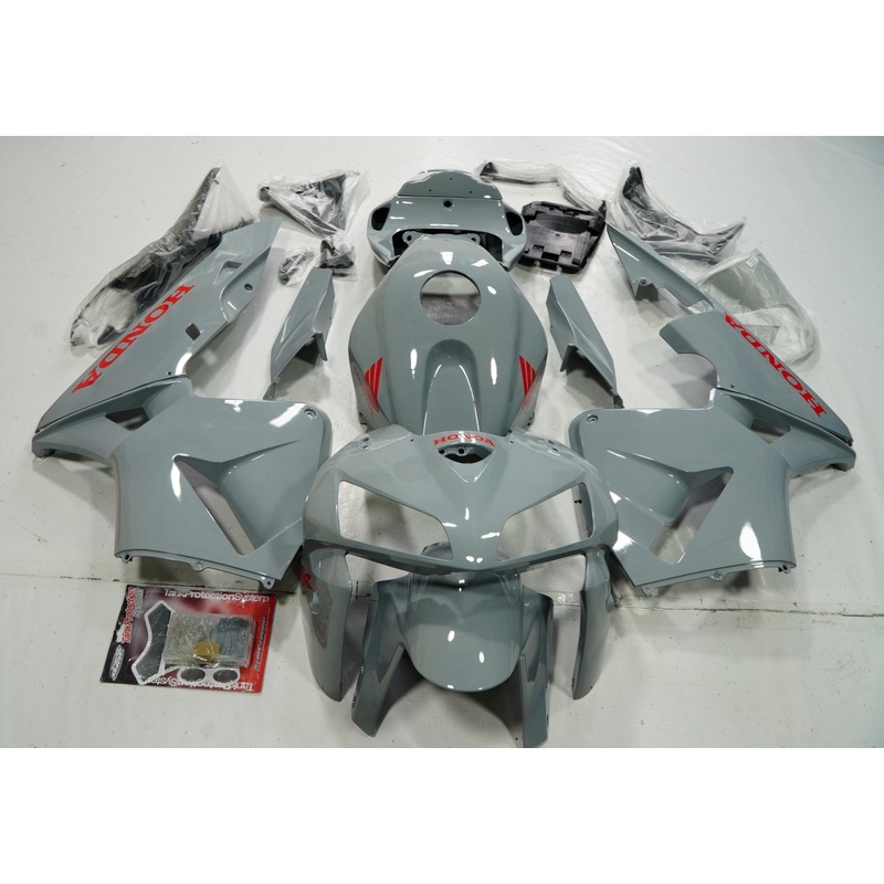 Honda CBR600RR (2005-2006) Nardo Gray & Red Fairings No Seat Cowl No Bolt Kit No Tank