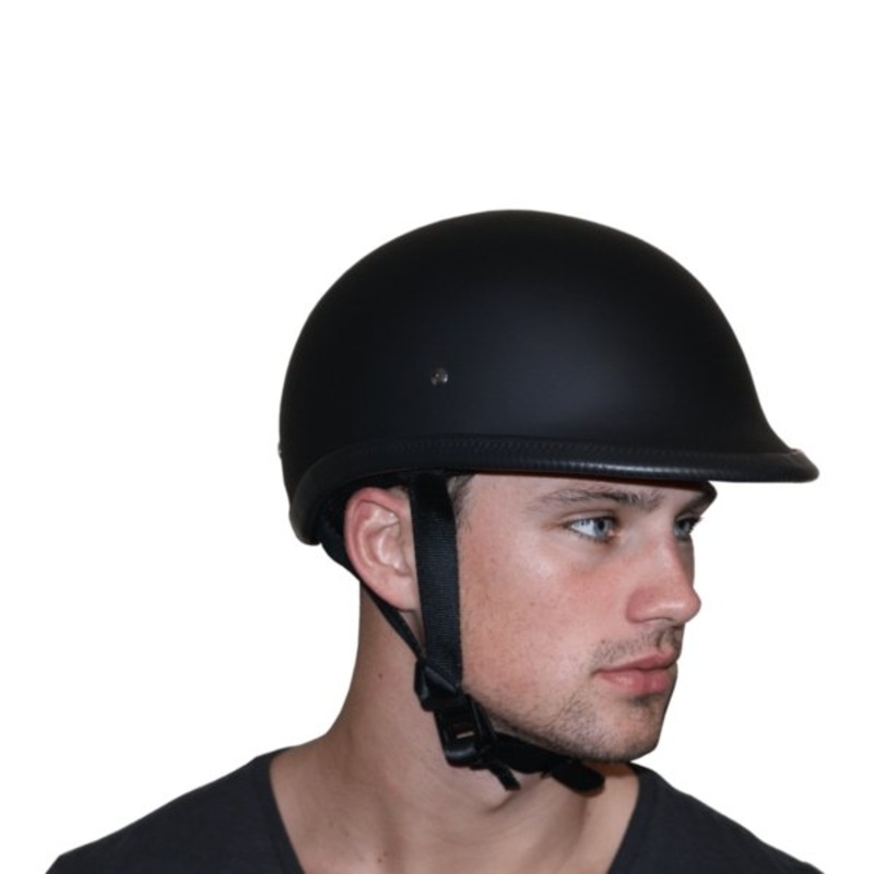 MATTE BLACK HAWK POLO MOTORCYCLE HELMET – H1B XXS