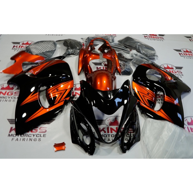 Suzuki GSX1300R Hayabusa (2008-2020) Black, Orange Fairings No Seat Cowl No Bolt Kit No Tank