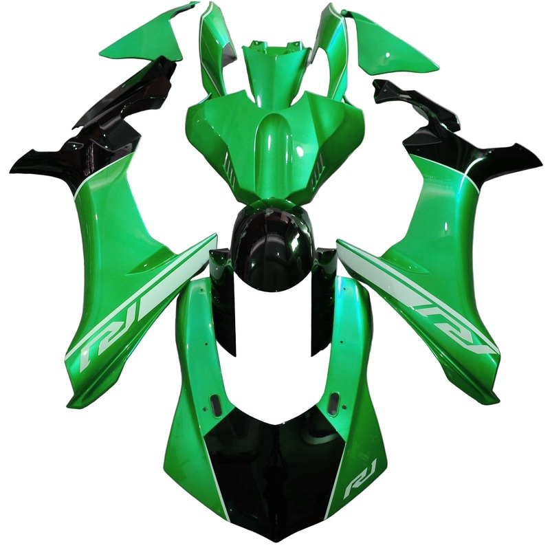 Yamaha YZF-R1 (2020-2025) Green, Black, White Fairings No Seat Cowl No Bolt Kit No Tank
