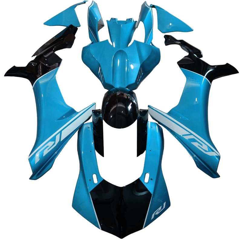 Yamaha YZF-R1 (2020-2025) Light Blue, Black, White Fairings No Seat Cowl No Bolt Kit No Tank