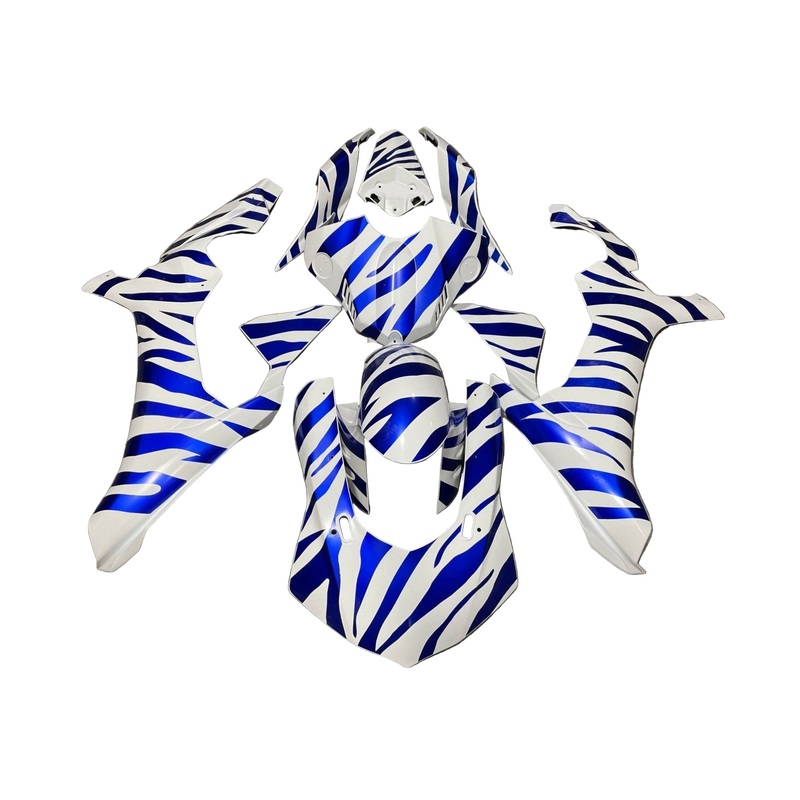 Yamaha YZF-R1 (2020-2025) White, Blue Zebra Fairings No Seat Cowl No Bolt Kit No Tank