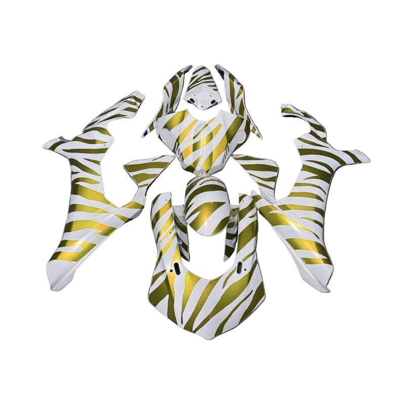 Yamaha YZF-R1 (2020-2025) White, Gold Zebra Fairings No Seat Cowl No Bolt Kit No Tank