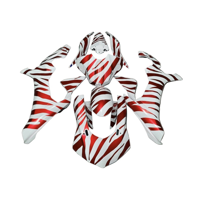 Yamaha YZF-R1 (2020-2025) White, Red Zebra Fairings No Seat Cowl No Bolt Kit No Tank