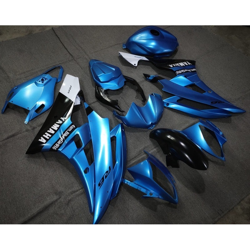 Yamaha YZF-R6 (2006-2007) Metallic Blue, Black & White Fairings No Seat Cowl No Bolt Kit No Tank