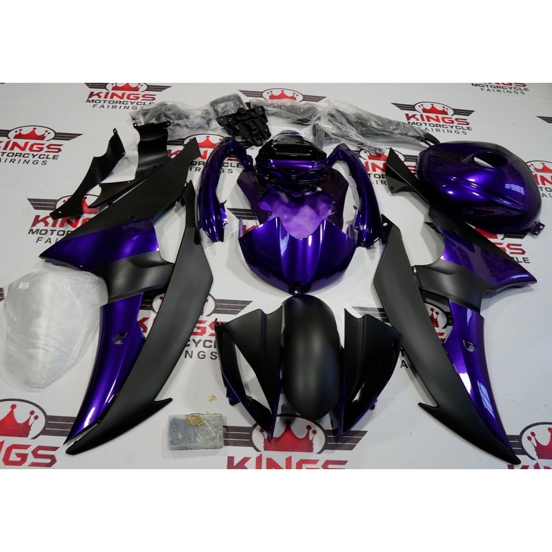 Yamaha YZF-R6 (2008-2016) Matte Black & Dark Purple Fairings No Seat Cowl No Bolt Kit No Tank