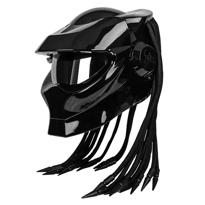 Black Predator HNJ Motorcycle Helmet Small (S)= 50-53 CM’s