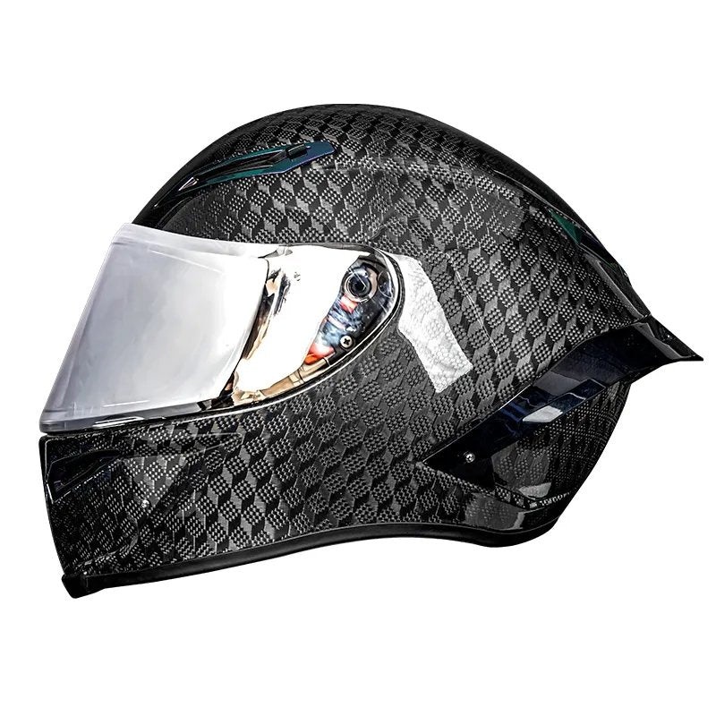 Carbon Fiber 3D HNJ Motorcycle Helmet Small (S)= 50-53 CM’s