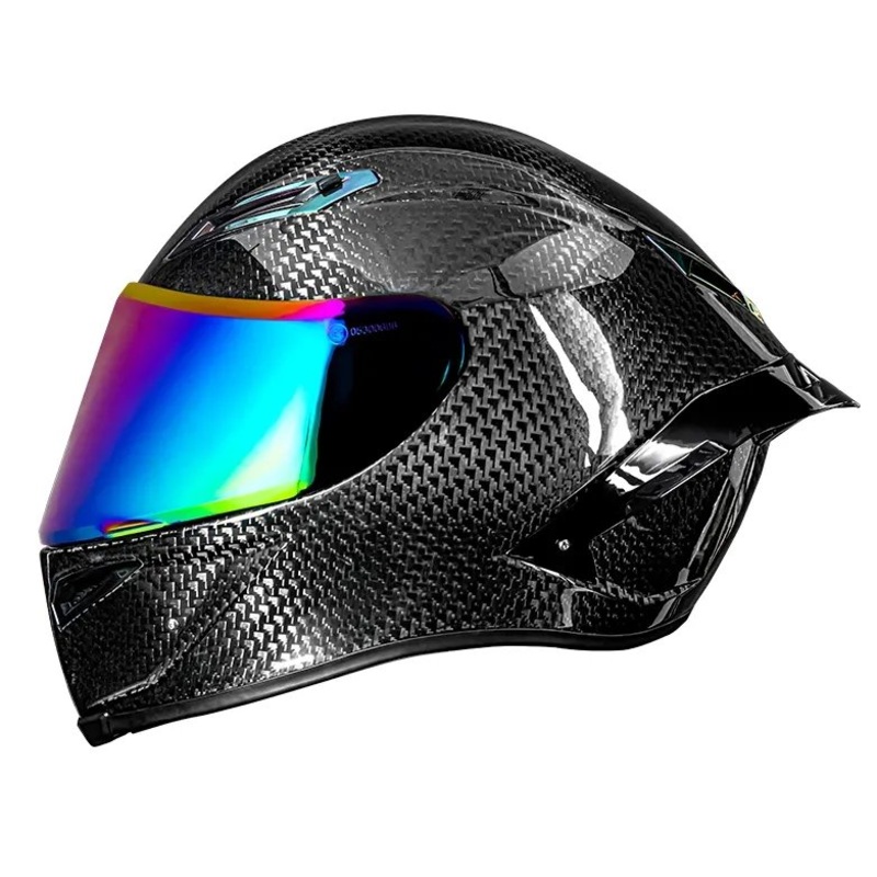 Carbon Fiber 9k Twill HNJ Motorcycle Helmet Small (S)= 50-53 CM’s