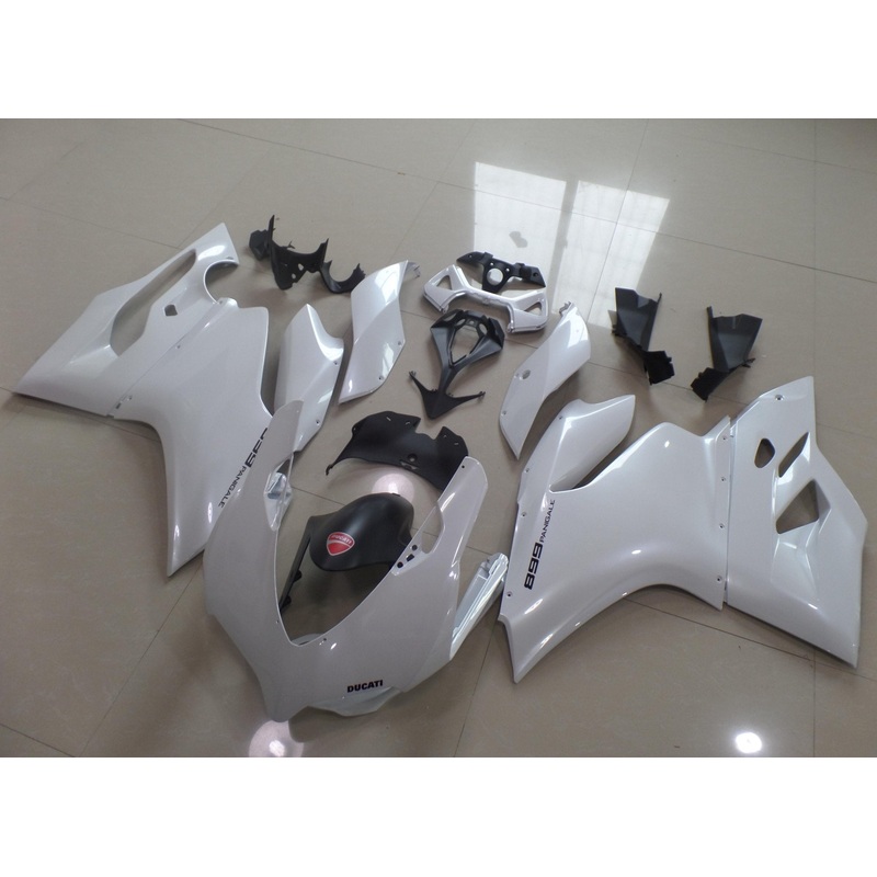 Ducati 1199 (2011-2014) Pearl White Fairings No Tank No Seat Cowl No Bolt Kit