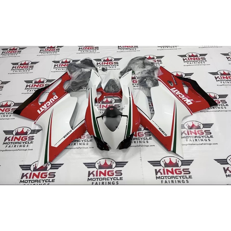 Ducati 1199 (2011-2014) Pearl White, Red, Green, Black Fairings No Tank No Seat Cowl No Bolt Kit