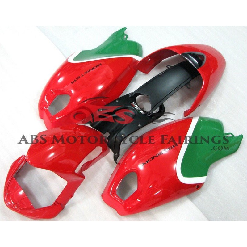 DUCATI MONSTER 696/796/1100 (2009-2016) RED, GREEN, WHITE FAIRINGS Clear Windscreen: Free No Bolt Kit