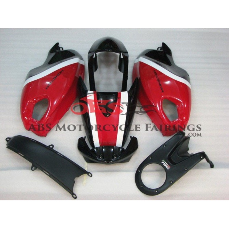 DUCATI MONSTER 696/796/1100 (2009-2016) RED, WHITE, BLACK & GRAY FAIRINGS Clear Windscreen: Free No Bolt Kit
