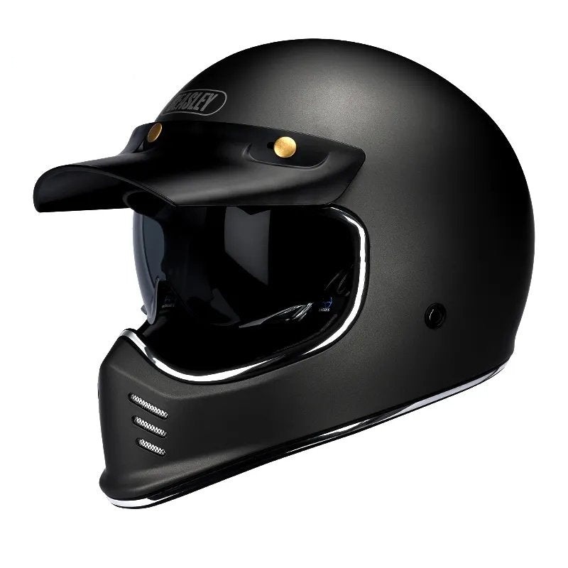 Matte Black Beasley Motorcycle Helmet Small (S)= 50-53 CM’s