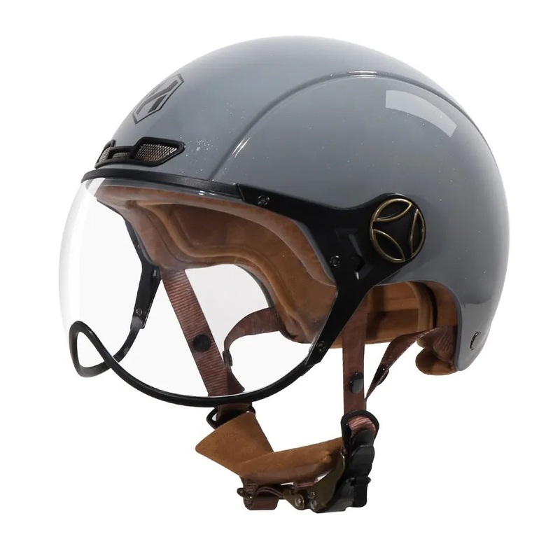 Nardo Gray Half Face Retro Space Motorcycle Helmet Small (S)= 50-53 CM’s