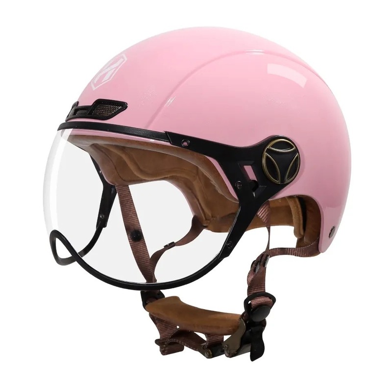 Pink Half Face Retro Space Motorcycle Helmet Small (S)= 50-53 CM’s