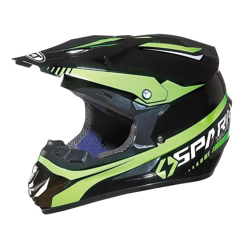 Black & Green Dirt Bike Motorcycle Helmet Small (S)= 50-53 CM’s